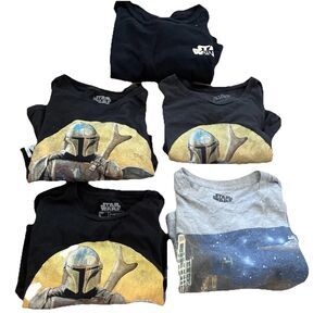 Mens Star Wars T-Shirt Bundle Graphic Tees Lot Of 5 Size Large